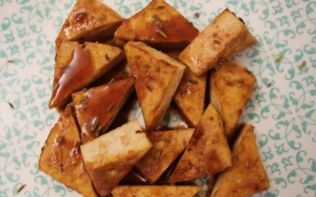 Tofu glassato in salsa agrodolce