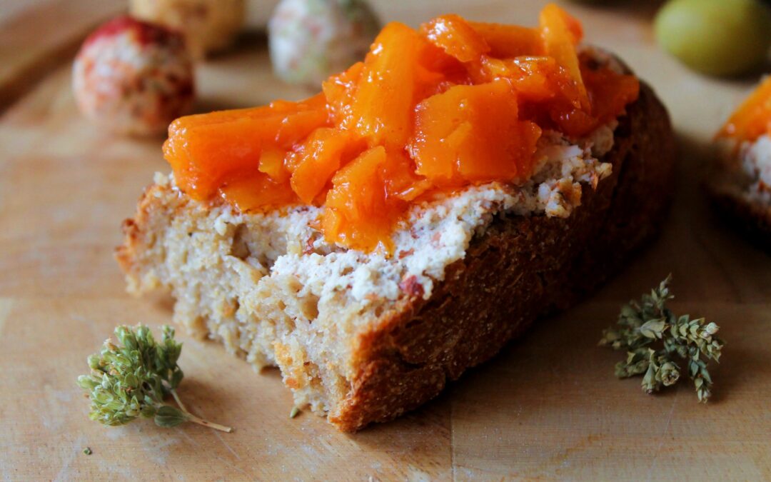 Crostoni con salmone affumicato di carote
