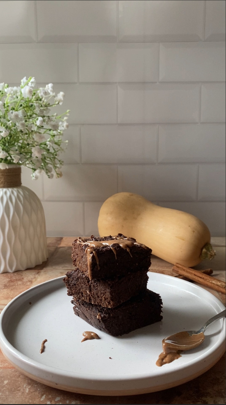 Brownies zucca e cacao vegani senza zucchero