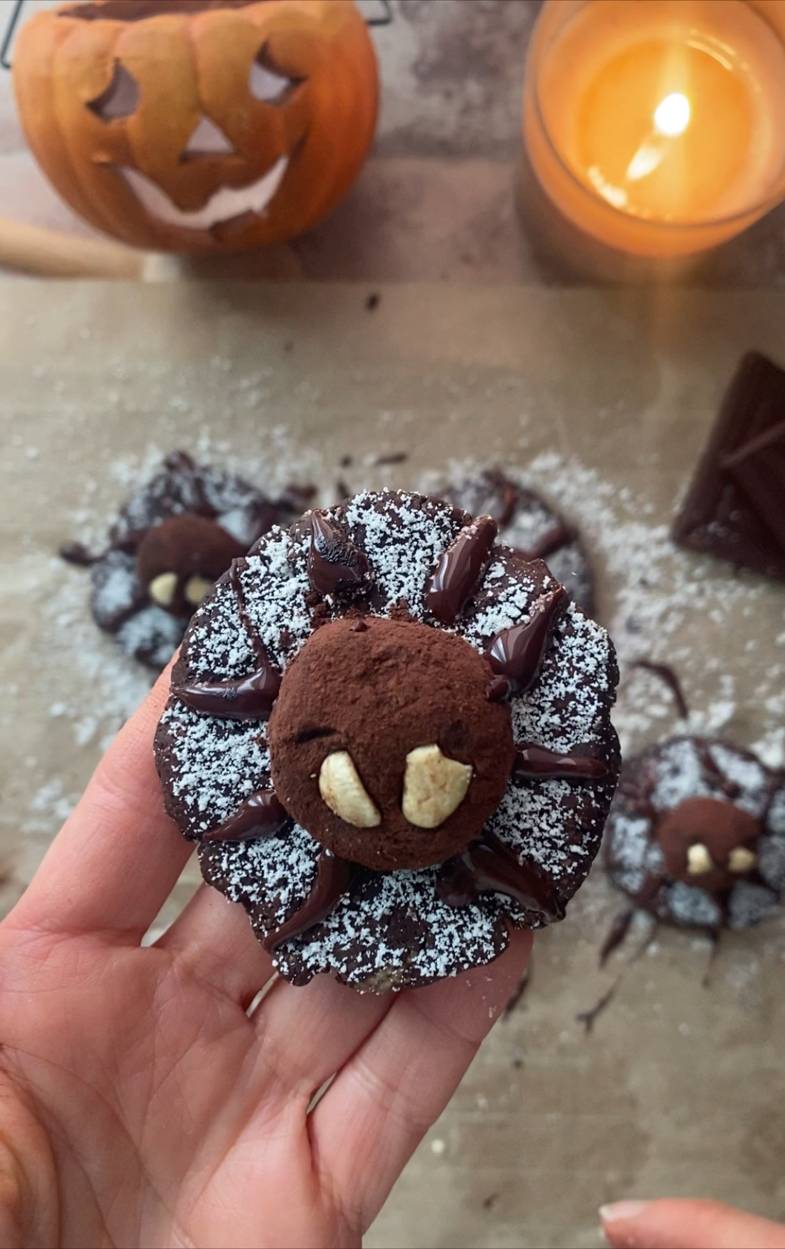 Biscotti al Cioccolato con Ceci di Halloween