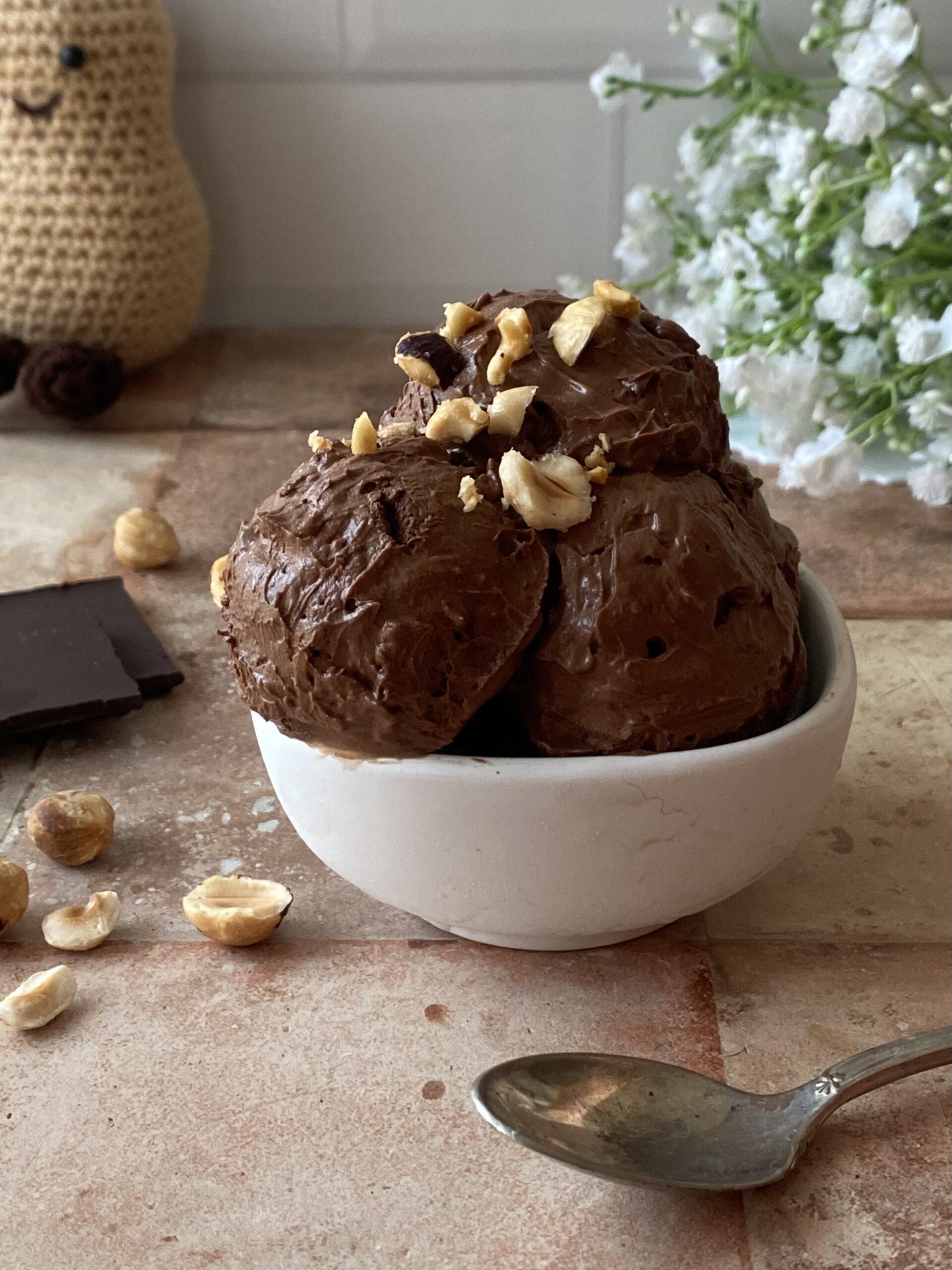 Gelato vegano crema di nocciole e cioccolato