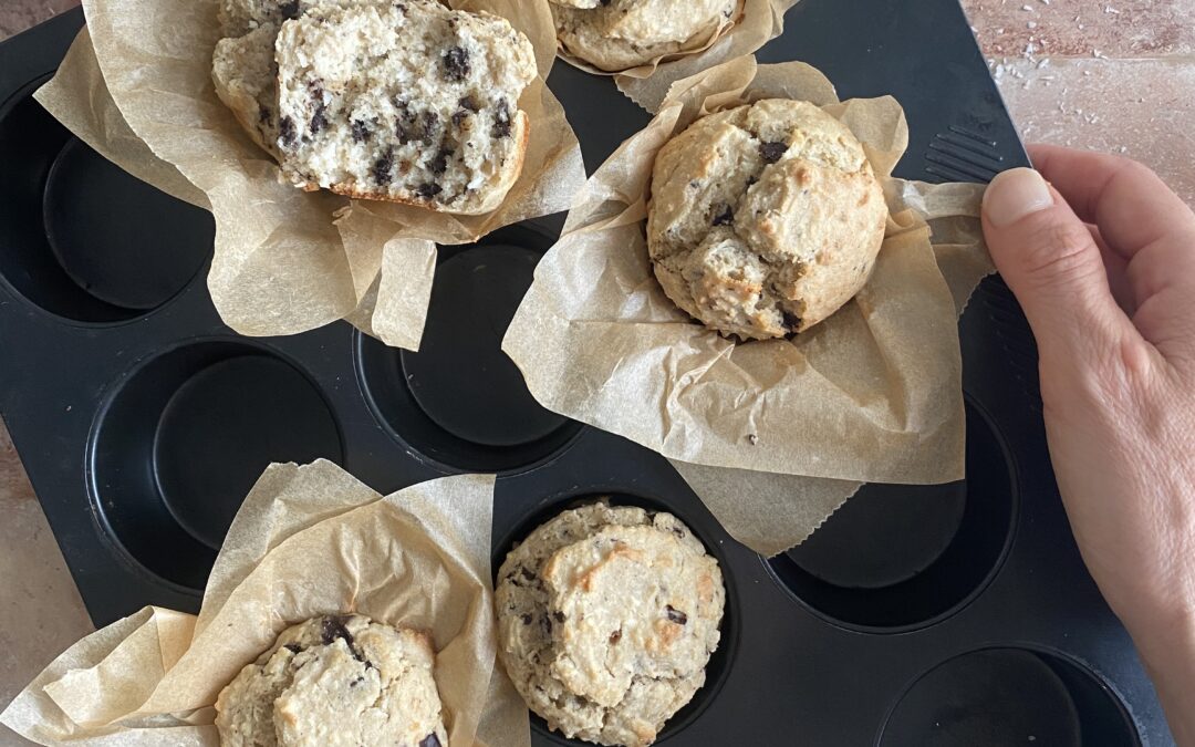 Muffin al cocco vegani senza zucchero raffinato e senza glutine