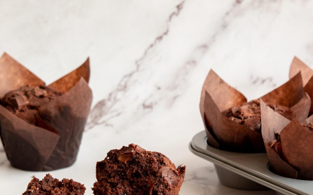 Muffin vegani al cacao e tofu senza glutine